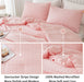 Blush Pink Seersucker Queen Comforter Set (90X90 Inches), 3 Pieces - 100% Soft Washed Microfiber Lightweight Comforter with 2 Pillowcases, All Season down Alternative Comforter Set for Bedding