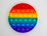 Fidget Toy Popits - Rainbow Color - Sensory Stress Relief for ADHD Anxiety Autism (Round + Square 2 Pack)