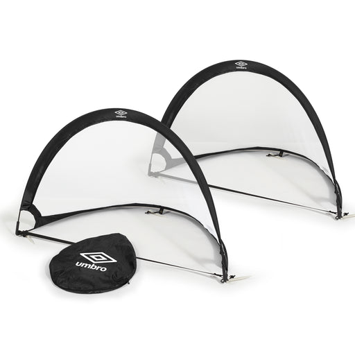 Umbro 3' X 2' Pop up Soccer Goal Net - 2 Goal Set with Carry Bag