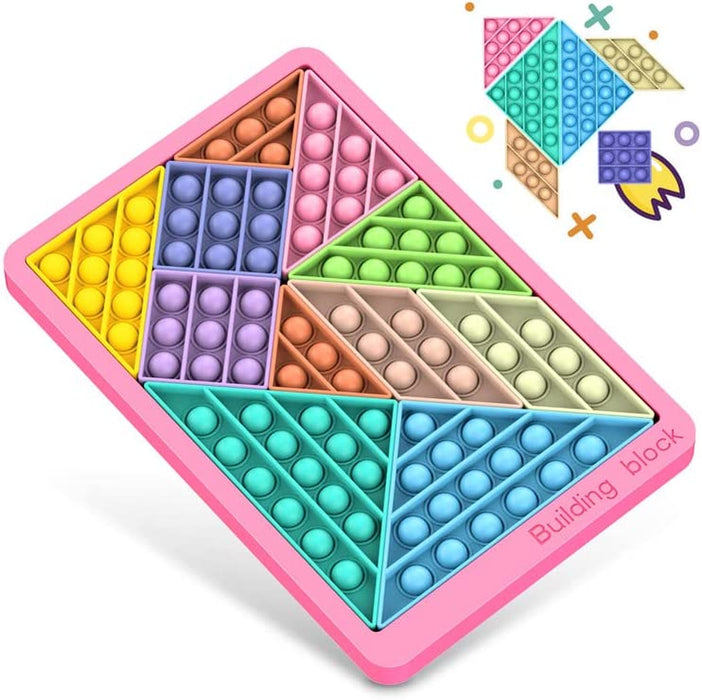 Pop Fidget Toys - Mini Push Bubble Fidget Sensory Toy for Autistic Children and Adults - Party Favors for Kids Ages 8-12, Toddler Toys Can Relieve Stress & Anxiety, Jigsaw Puzzle Games for Kids