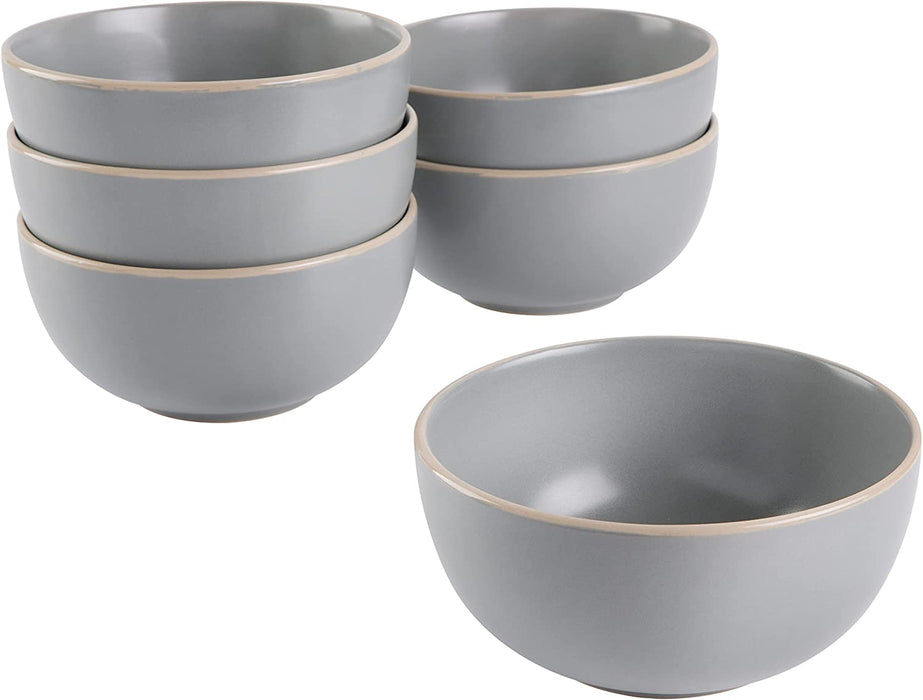Gibson Home Rockaway round Stoneware Dinnerware Set, Service for 4 (12Pcs), Blue