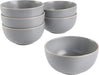 Gibson Home Rockaway round Stoneware Dinnerware Set, Service for 4 (12Pcs), Blue