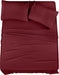 Queen Bed Sheets Set - 4 Piece Bedding - Brushed Microfiber - Shrinkage and Fade Resistant - Easy Care (Queen, Red Burgundy)