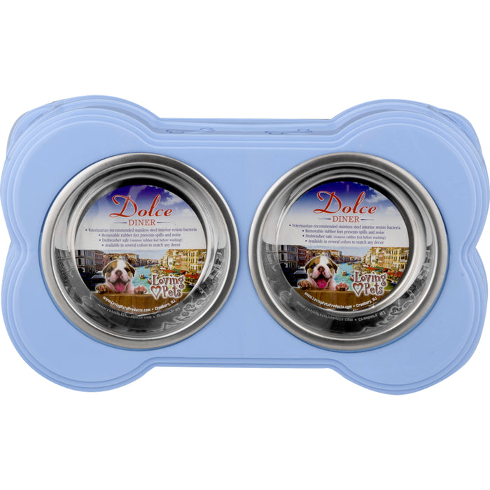 Loving Pets Dolce Diner Food Bowl Murano Quart for Dogs and Cats