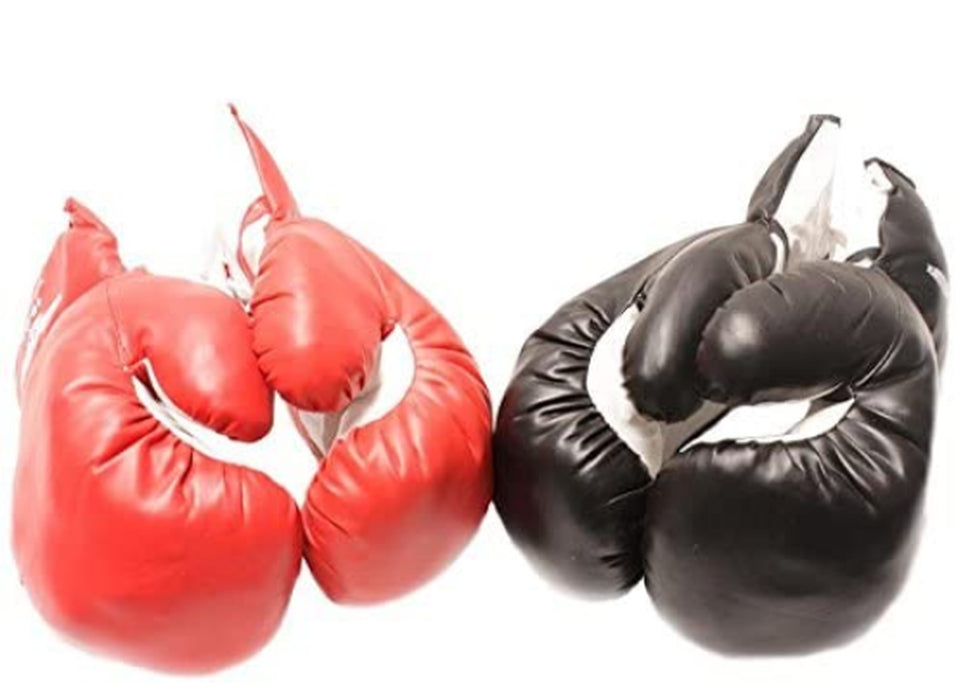 2 Pair of New Boxing / Punching Gloves and Fitness Training Red and Black - 10Oz