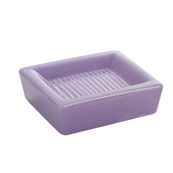 Mainstays 17-Piece Flower Polyester, Ceramic, Metal Bath Accessories Set, Purple