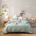 Queen Comforter Set Sage Green Comforter,3 PCS Bedding Sets Floral Comforter Set Plant Flowers Printed on Fluffy Comforter Set for All Season