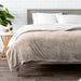 Plush Sherpa Bed Blanket, Fluffy & Soft, Reversible, Lightweight, Twin/Twin XL, Light Taupe