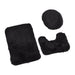 Clearance Household Supplies Solid Color 3 Piece Bathroom Rug Set Bathroom Toilet Carpet Anti-Slip Mat Solid Color Bathroom Toilet Floor Mat