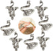 8 Pcs Adjustable Knitting Crochet Loop Ring, Braided Knitting Ring Yarn Guide Finger Holder for Mother Grandma Thanksgiving Presents