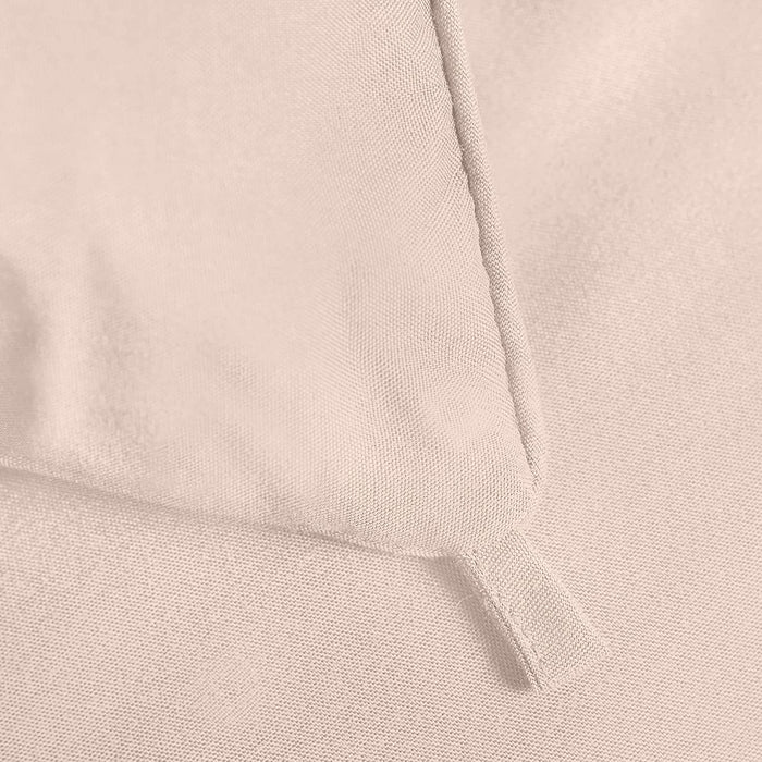 Comforter Duvet Insert - Quilted Comforter with Corner Tabs - Box Stitched down Alternative Comforter (Queen, Beige)