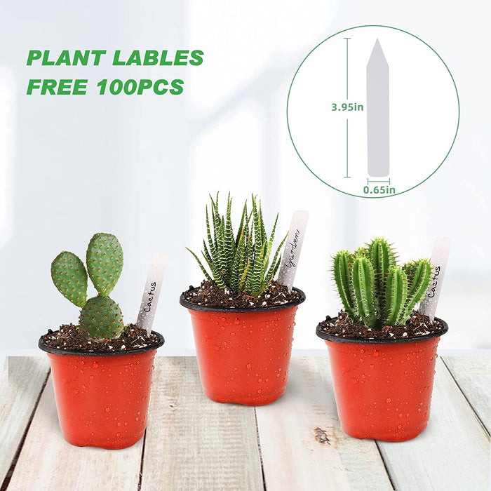 4" Plant Pots Small Plastic Plants Nursery Pot/Pots (100Pcs) Seedlings Flower Plant Container Seed Starting Pots for Plants Come with 100Pcs Plant Labels