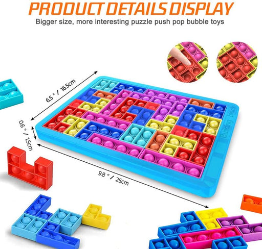 Pop Fidget Toys - Mini Push Bubble Fidget Sensory Toy for Autistic Children and Adults - Party Favors for Kids Ages 8-12, Toddler Toys Can Relieve Stress & Anxiety, Jigsaw Puzzle Games for Kids