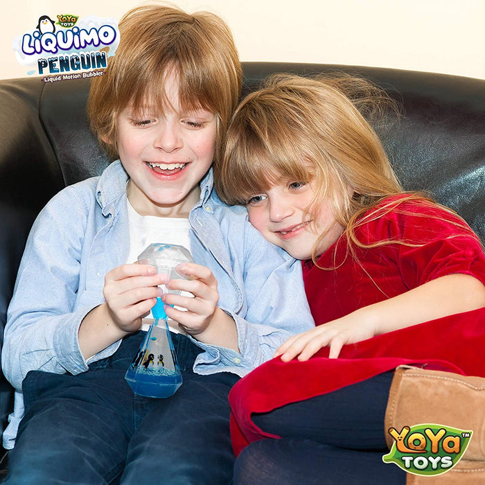Liquimo Penguin - Liquid Motion Bubbler for Kids and Adults - Penguin Theme - Satisfying Sensory Toys for Stress and Anxiety Relief - Fidget Toy Can Be Used as a Colorful Kitchen Timer