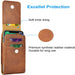 Universal Cell Phone Belt Holster Case,  Vertical Leather Belt Clip Pouch Hybrid Carrying Case W/ Snap on Cover for Cellphone up to 6.7" -Brown