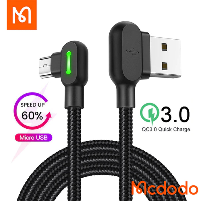 Mcdodo USB Cable 3A Fast Charging Lightning / Micro Usb / Type-C for Iphone 14 13 Pro Max 12 11 Xr 8 7 6S Charging Cable