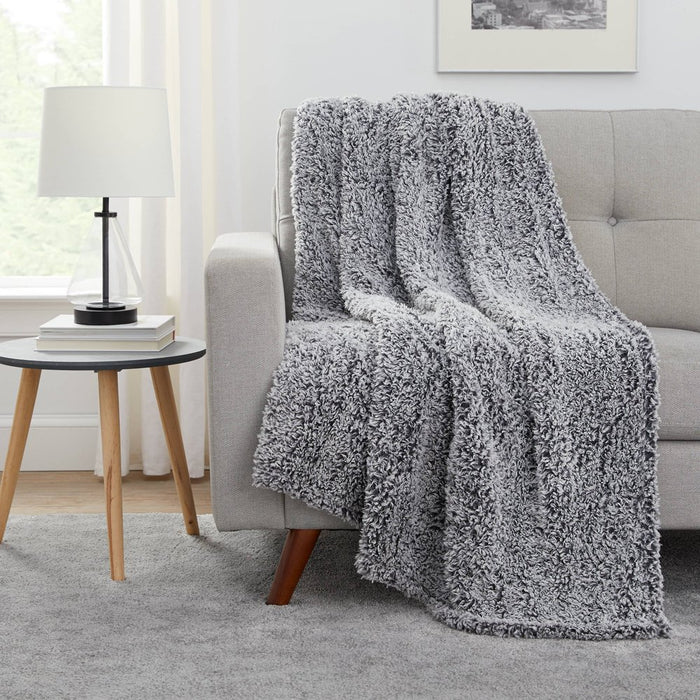 Mainstays Sherpa Throw Blanket - 50" X 60", Gray