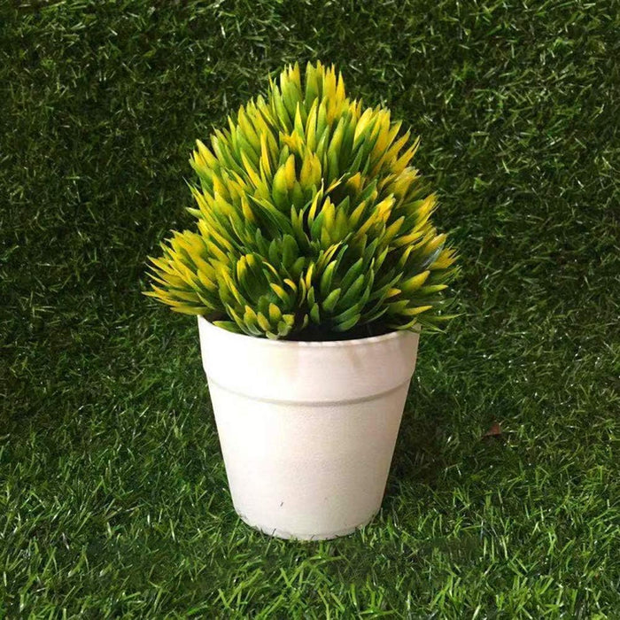 Realistic Potted Artificial Succulent Plants Home Office Desktop Bonsai Decor White