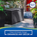 50-Gallon Outdoor Resin Patio Deck Storage Box with Seat, Peppercorn