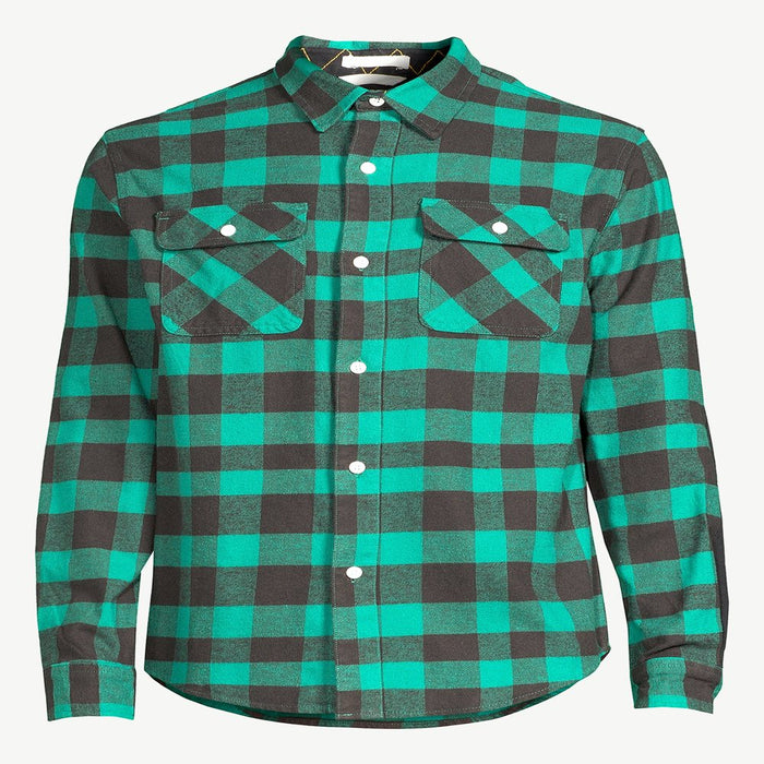 Free Assembly Men'S Vintage Inspired Flannel Shirt