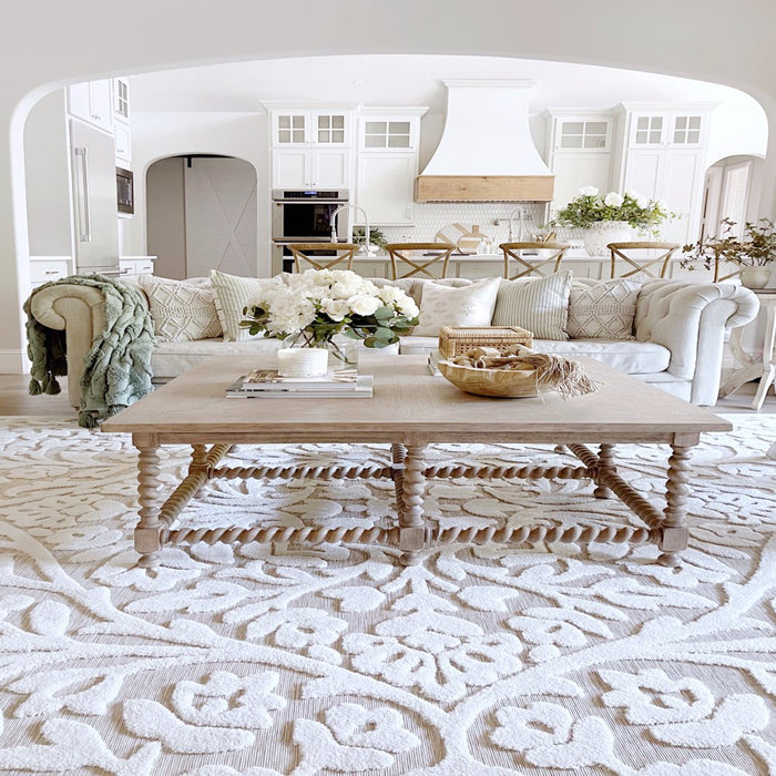 My Texas House Rosalie Rosalie, Transitional Transitional, Floral, Woven Area Rug, 5'2" X 7'6"