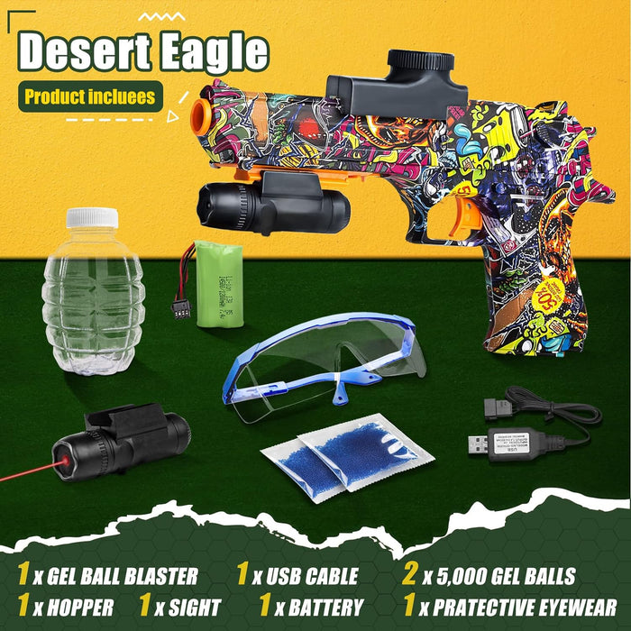 Gel Ball Blaster- Splatter , Shoots Gel Ball- Backyard Fun and Outdoor Games for Boys and Girls Ages 9+ (1087)