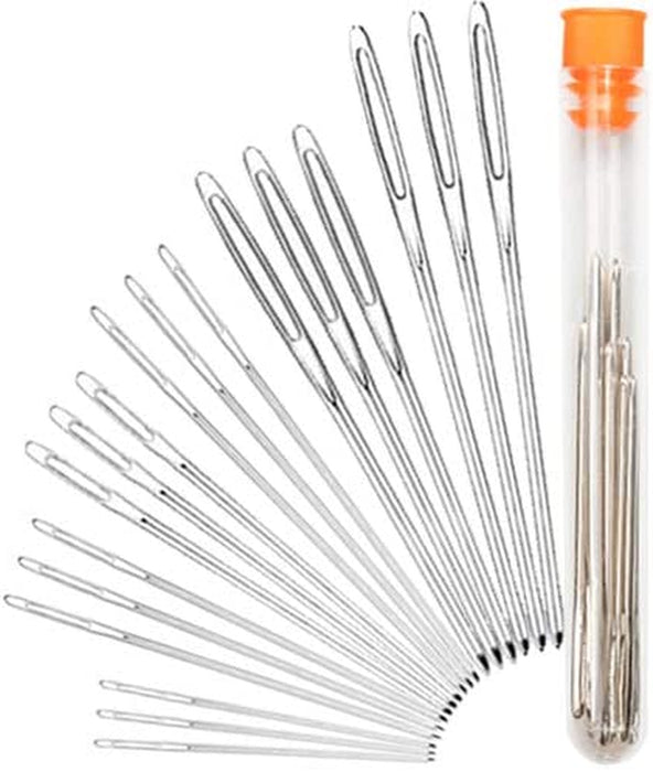 Large-Eye Blunt Needles, Stainless Steel Yarn Knitting Needles, Sewing Needles, Crafting Knitting Weaving Stringing Needles,Perfect for Finishing off Crochet Projects (9 Pieces)