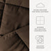 Chocolate All Season Alternative down Solid Comforter, Full/Queen, by Noble Linens