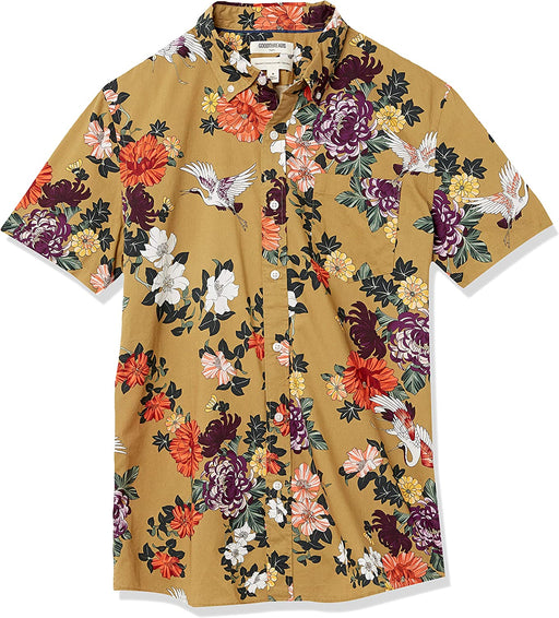 Men'S Standard-Fit Short-Sleeve Printed Poplin Shirt