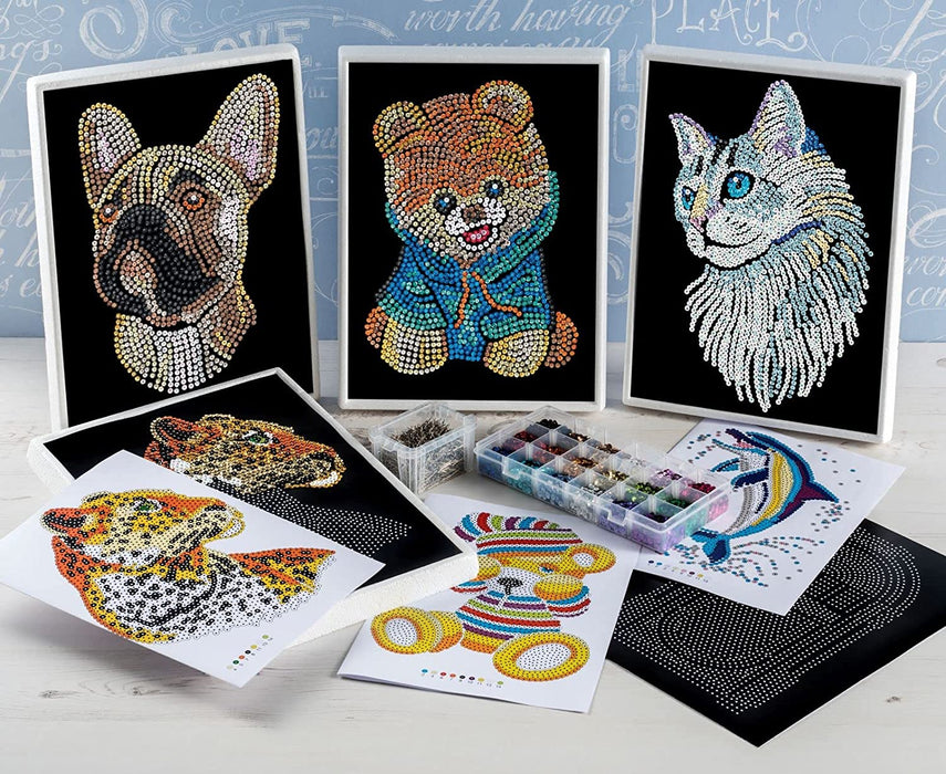 Sequin Art Blue, Love Birds, Sparkling Arts and Crafts Picture Kit, Creative Crafts
