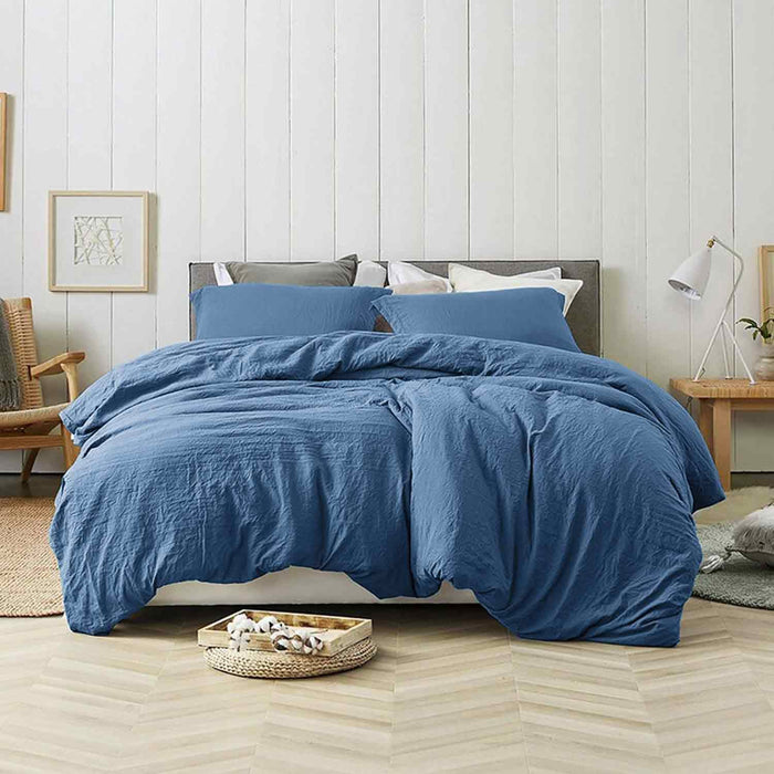 Blue Twin/Twin XL Comforter Set, 5 Piece Boho Microfiber Bed in a Bag - Soft & Lightweight Extra Long All Season down Alternative Bedding Comforter with Sheets for Teen Boys Girls