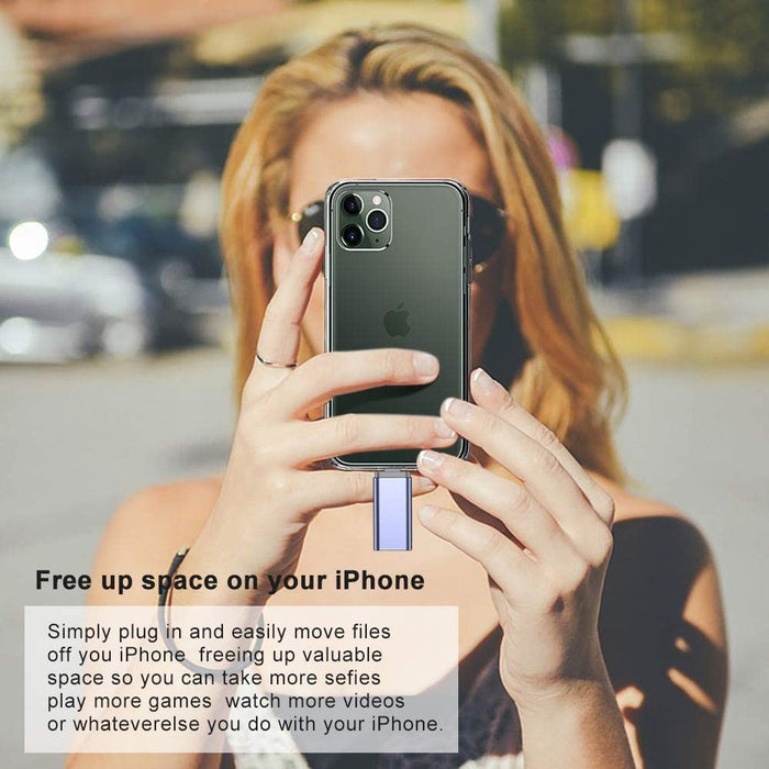 Flash Drive for Iphone 1TB,  USB Memory Stick Photo Stick External Storage Thumb Drive for Iphone Ipad Android Computer (Light Blue)