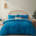 Oli Anderson Tufted Duvet Cover Queen Size, Soft and Lightweight Duvet Covers Set for All Seasons, 3 Pieces Boho Embroidery Shabby Chic Bedding Set (Turquoise, Queen, 90’’ X 90’’)