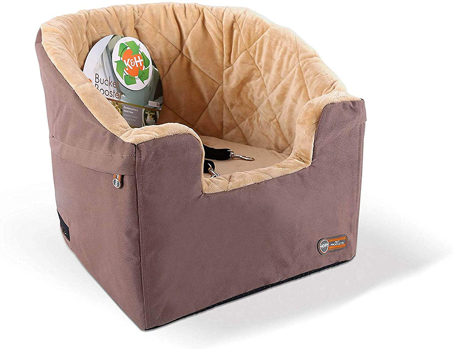 K&H Pet Product Bucket Booster Dog Car Seat, Elevated Pet Car Seat for Small Dogs & Cats Large Realtree Edge Camo