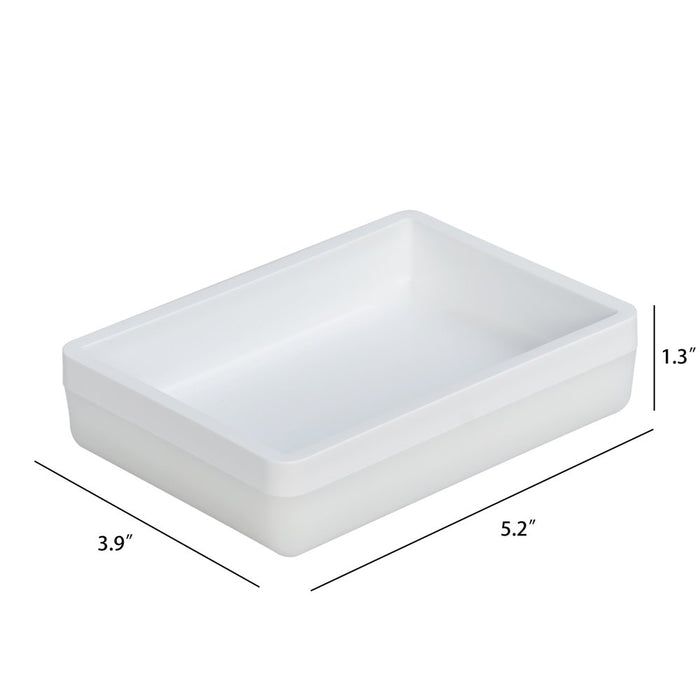 Frosted White Plastic 4 Pc Bath Accessories Set, Mainstays