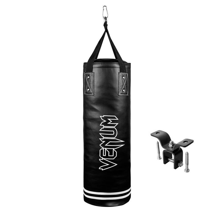Classic Boxing Punching Bag - 70 Lbs - Black/White - Heavy Bag Kit