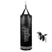 Classic Boxing Punching Bag - 70 Lbs - Black/White - Heavy Bag Kit