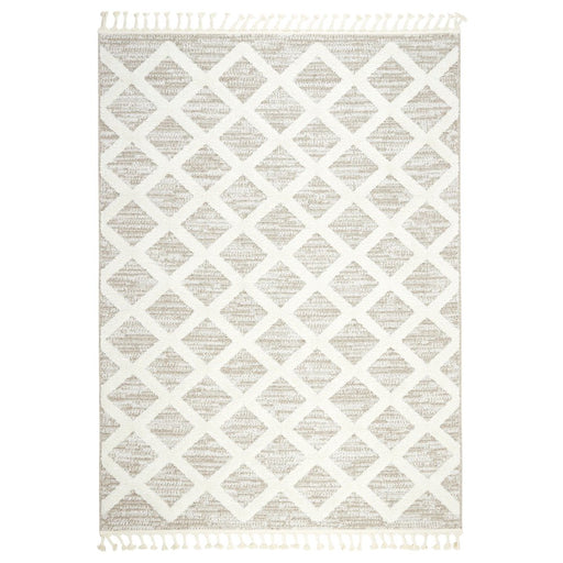 Wanda June Home Tufted Triangles Area Rug, Beige, 5'2" X 7'2" by Miranda Lambert