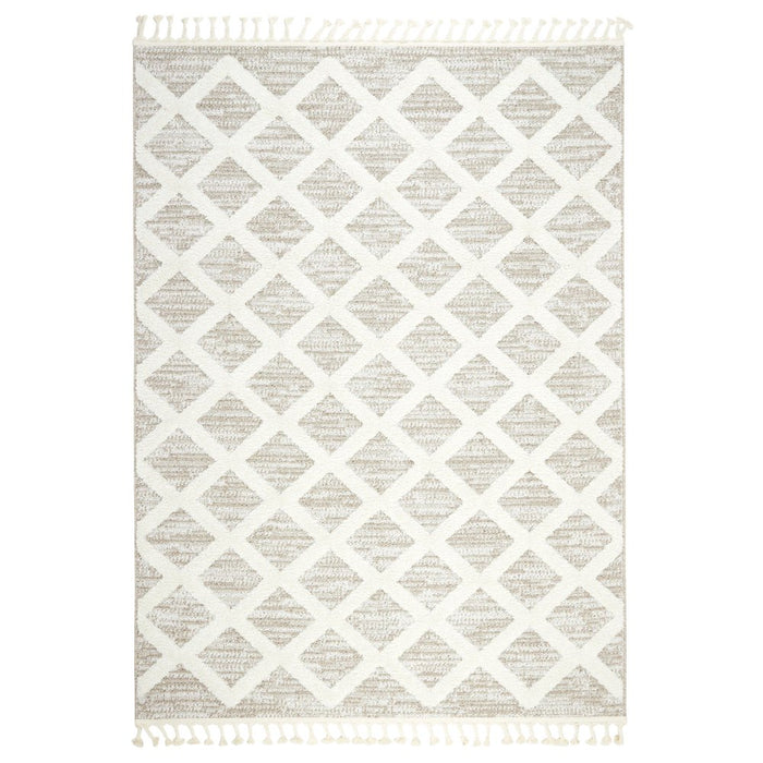 Wanda June Home Tufted Triangles Area Rug, Beige, 5'2" X 7'2" by Miranda Lambert