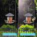 Bird Feeders, Bird Feeder for outside Outdoors Hanging, Squirrel Proof, Easy Clean and Fill, Adjustable Feeder with Sturdy Wire and Roof, Plastic, for Garden, Backyard, Terrace(25 Oz/Pack)