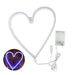 LED Neon Light Decorative Rechargeable Romantic Confession Love Heart LED Modeling Neon Light for Valentine'S Day(Warm White)