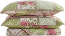 King Quilt Set, 3-Piece Quilt Sets with 2 Pillow Shams - Boho Reversible Soft and Lightweight Quilt Bedding Bedspread Coverlet Set, Garden