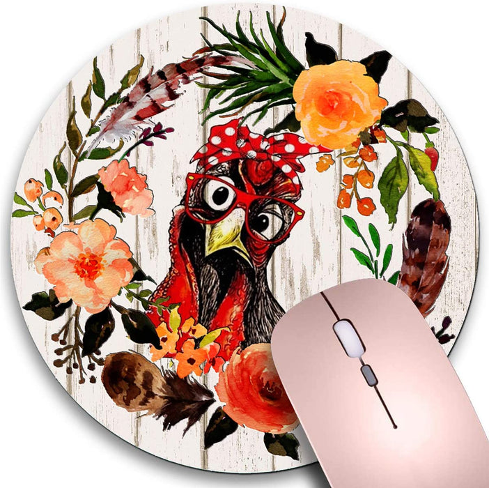 Round Mouse Pad,Black Cat Non-Slip Rubber Circular Mouse Pads Customized Designed for Home and Office,7.9 X 7.9Inch