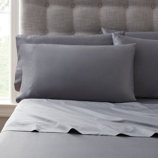 Hotel Style 800 Thread Count Cotton Rich Sateen Bed Sheet Set, Queen, Silver, Set of 6