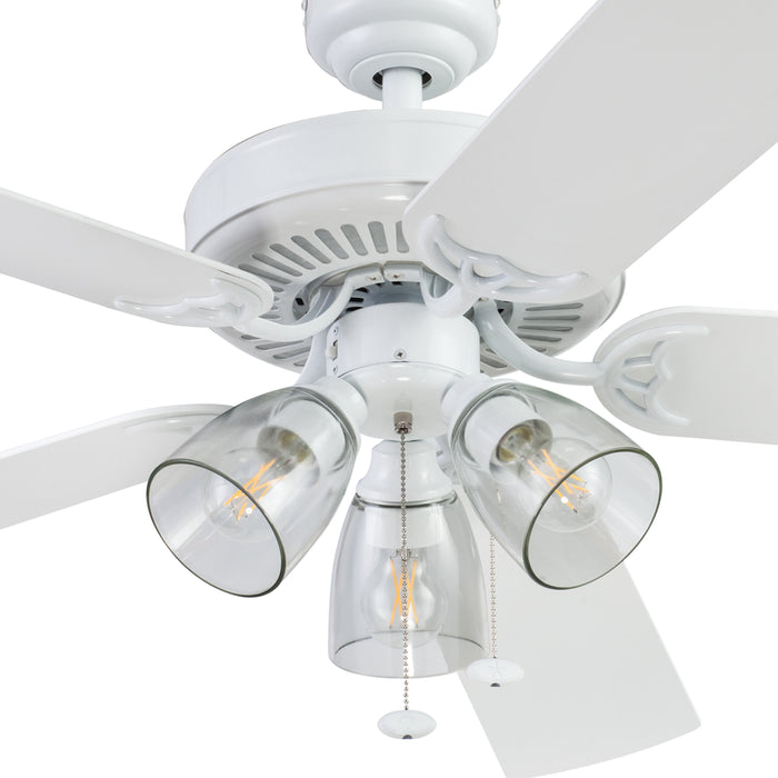 Better Homes & Gardens 52" 5 Blade White Ceiling Fan with 3 Lights