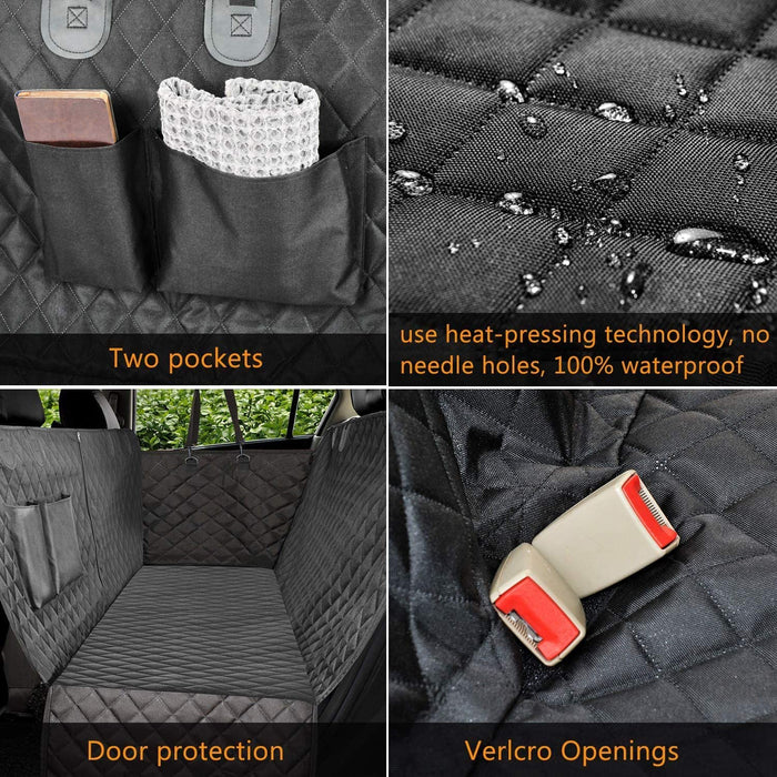 Dog Car Seat Covers, 100% Waterproof Scratch Proof Nonslip Dog Seat Cover, 600D Heavy Duty Seat Cover for Dogs, Dog Car Hammock Pet Seat Cover for Back Seat Car Trucks SUV