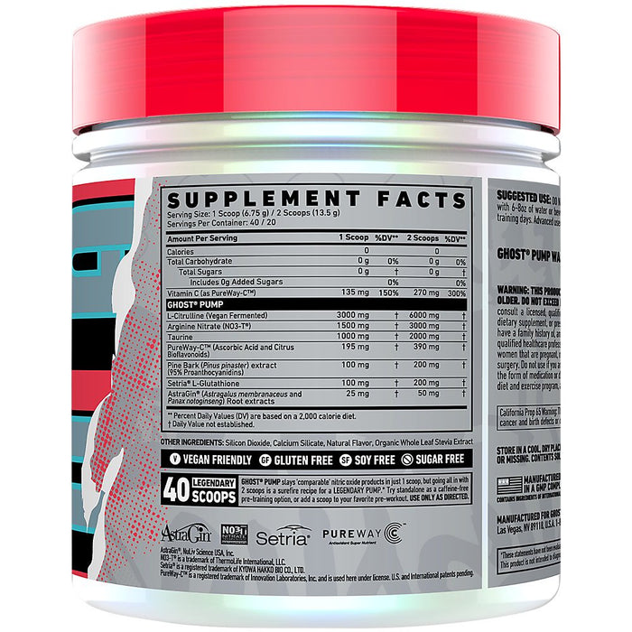 Pump Nitric Oxide Natty (9.5 Oz. / 40 Servings)