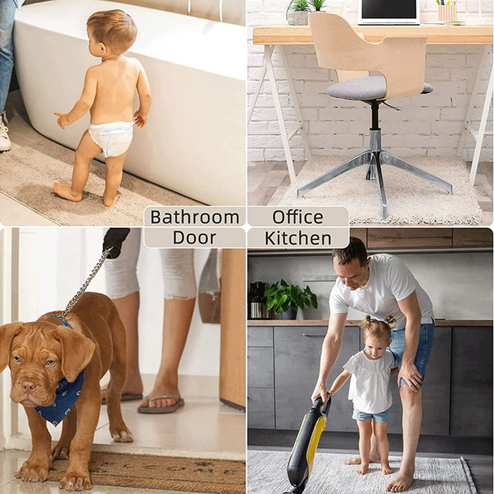 8 Pack Rug Gripper, Reusable Washable Rug Tape, Double Sided Non-Slip Rug Pads Carpet Stickers for Hardwood Floors, Area Rugs, Tile
