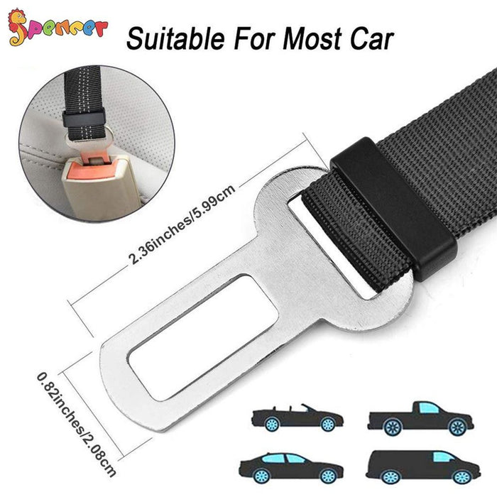 2 Pack Adjustable Pet Dog Cat Car Seat Belt Strap Safety Leads Seatbelt Harness for All Vehicle (Red)