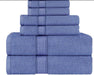 6 Piece Set Bath Towel Towel Blue 2 Bath Towel, 2 Hand Towel and 2 Washcloths